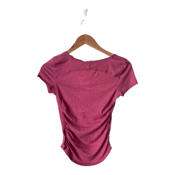 Free People Cinched Sides Sonnet Tee Iris Wine X-Small - Picture 5 of 9